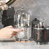 ARAINY Makeup Brush Holder with Lid, 360° Rotating Cosmetic Tools