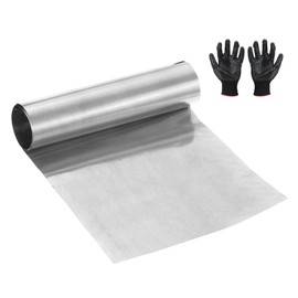 YELARXI Stainless Steel Roll Metal Stainless Flashing Foil Plate, 0.1 x 200 x 1000mm (0.1mm) Thickness Fit for DIY Crafts Electrical Repair - Cylinder(1 Pack, Silver)