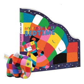 Books and Puppets: Elmer Bedtime Including Finger Puppet