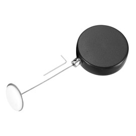 MECCANIXITY 3.3ft Retractable Cable Lock with Round Patch Remote Control Security Lock with Adjustable Cord Tether Anti Theft for Laptop, TV, 150 G, Black