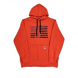 Buffalo Outdoors® Workwear American Flag Hooded Sweatshirt (as1, alpha, 3x_l, regular, regular, Orange/Camo)