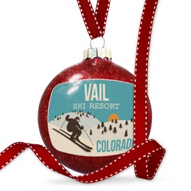NEONBLOND Christmas Decoration Vail Ski Resort - Colorado Ski Resort Ornament