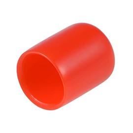 uxcell 20pcs Rubber End Caps 1/2"(13mm) ID Vinyl Round End Cap Cover Screw Thread Protectors Red