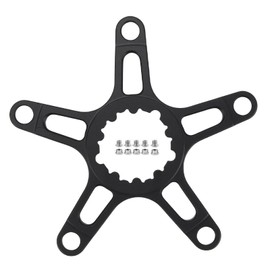 EVOSID Bike Chainring Adapter GXP to 110/130BCD 5 Arms Aluminium Spider Adapter for Sram X9 XX1 X0 X01 GXP, Dub Crank with 5 Bolt (130BCD with 5 bolt)