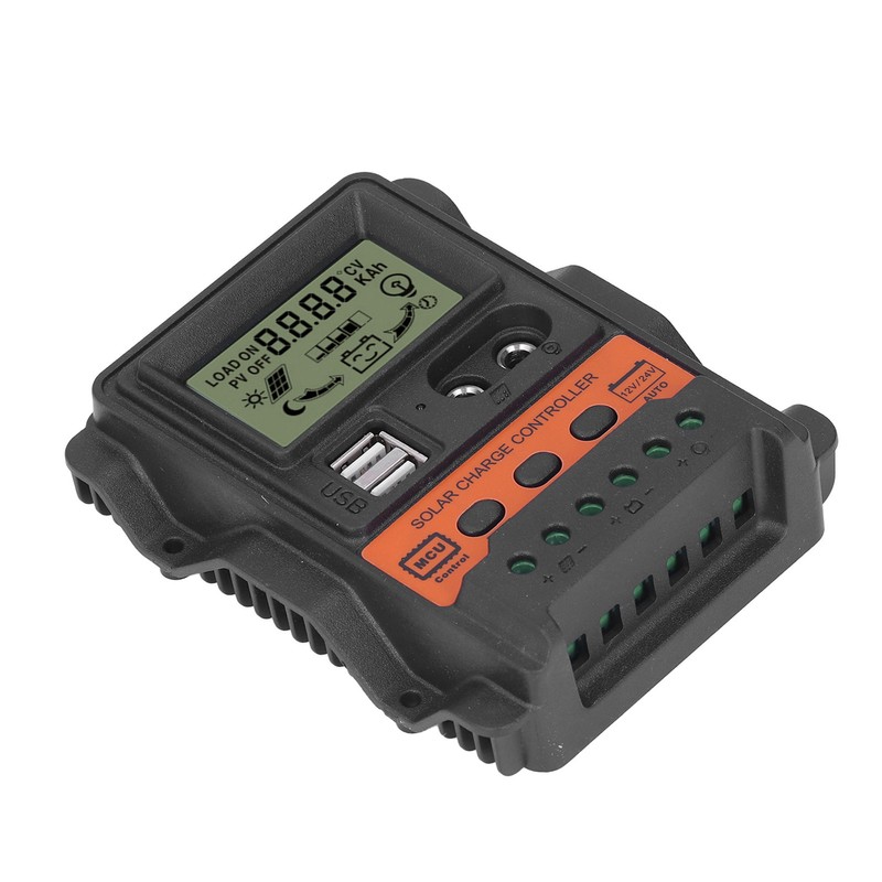 Solar Charge Controller LCD Display 2 USB Output PWM Panel