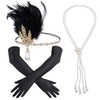 choyaxo 1920s Flapper Headpiece Set Roaring 20s Headpiece Great Gatsby