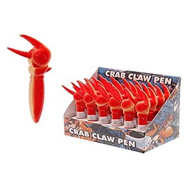 Puckator Novelty Crab Claw Pen with Pincer Action, Mixed, Length 16cm Width 3cm Depth 1.5cm