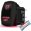 HOKAAER Waterproof Interior Light Rocker Switch On-Off 12V/20A 24V/10A 5Pin