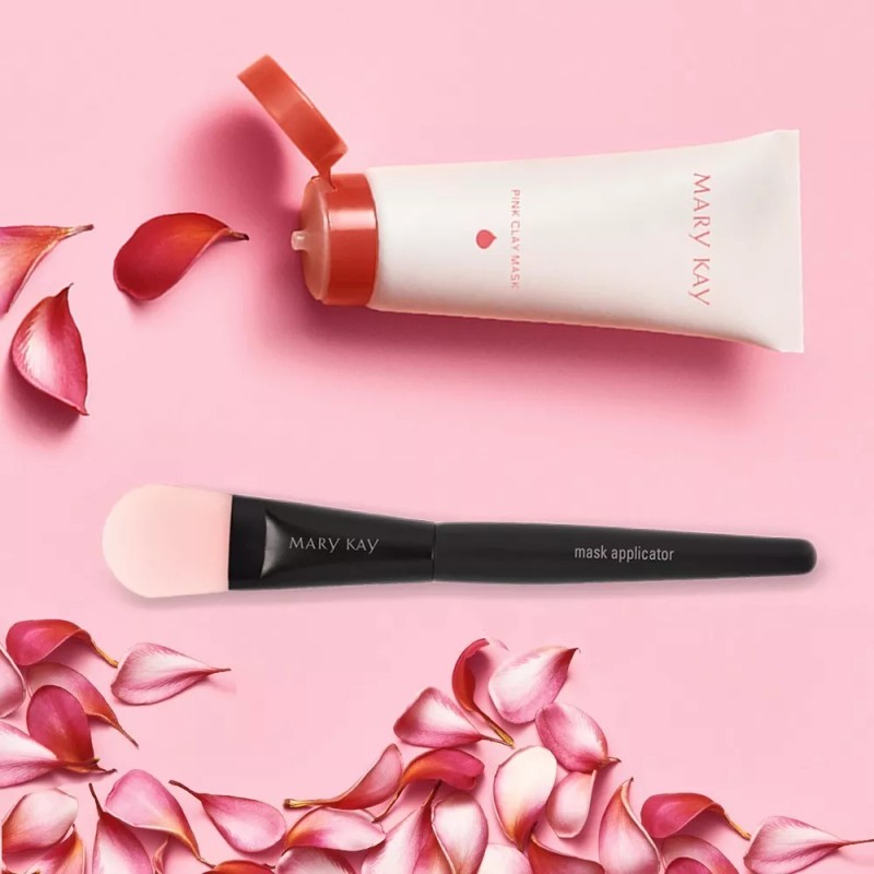 Mary Kay Mascarilla Rosa De Arcilla Y Brocha Aplicadora