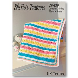 Crochet Pattern For Bright Baby Blanket In Double Knitting, Baby Blanket Crochet Pattern, Book, Booklet, Instructions, Craft, Written In UK Terminology, CP439