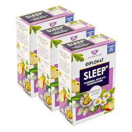 DIPLOMAT 60 Sleep Camomile, Apple & Passionflower Herbal Blend Evening Teabags, Caffiene Free