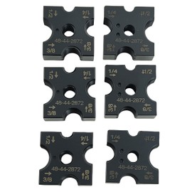 3 Pair Pack —— 48-44-2872 1/4", 3/8", 1/2" Replacement Cutting Die Set Fits for Milwaukee 2872-20, 2872-21 M18 Brushless Threaded Rod Cutter, with 4-Sided Rotatable Cutter & Size Markings