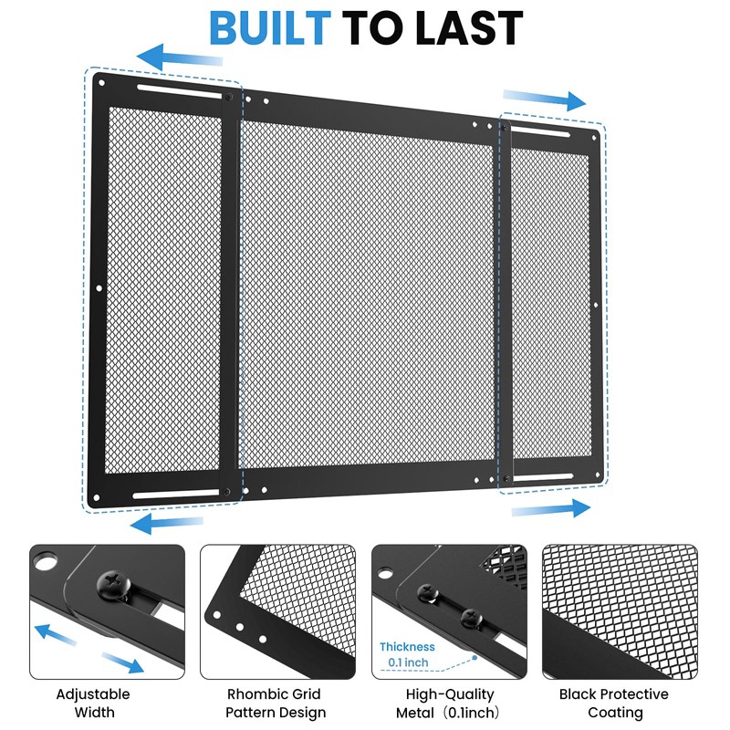 RVSNAIL Upgraded Steel RV Screen Door Protector Grille - Lightweight