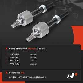 A-Premium 2 x Front Inner Tie Rod Ends, Compatible with Honda Accord 1990 1991 1992 1993