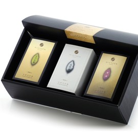 Kyoto Rikyuen item-uji-3 Set of 3 Types of Uji Meisha Tea Assortment, White Sencha, Uji Tea, Uji Gyokuro, New Year's Gift
