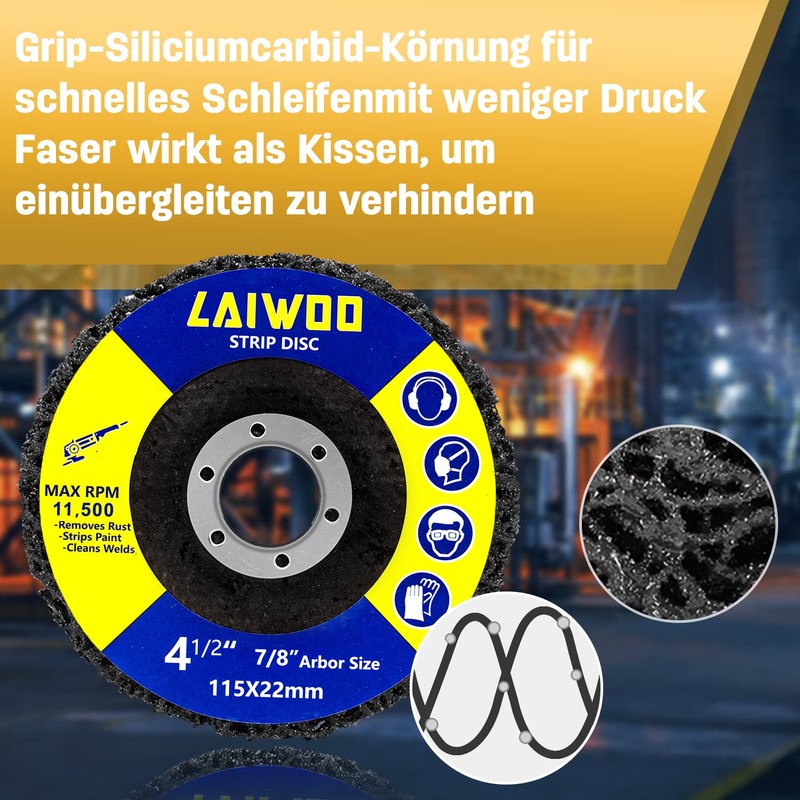 LAIWOO CSD Disc Sanding Disc, Purple Cleaning Disc Set, Coarse