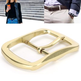 Belt Buckle, Brass Retro Removable Single Prong Belt Buckle Webbing Buckles Belt Hardware Kit Leather Craft DIY(Type C)
