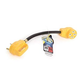 Camco 55185 - RV Trailer Camper Power Grip Dogbone Adapter 30M - 50F RV 55185