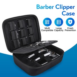 SMYV Barber Bags for Clippers and Supplies, Mens Hair Trimmers Box, Portable Clipper Storage Case for Barber Accessories (Case Only)