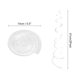 sourcing map 24 Pcs Silver Party Hanging Swirls Single Double Strip Hanging Decorations Foil Swirling Hanging Plastic Ceiling Streamers for Birthday Party with Hang Tag Hook & Strip