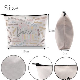 POFULL Dance Instructors Gift Dance Teacher Cosmetic Bag Dancing School Gifts Dance Team Gifts (Dance Teacher Bag)