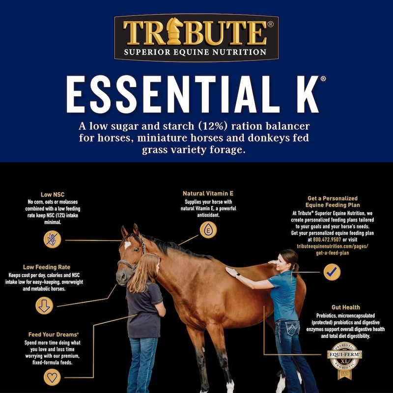 Kalmbach Feeds Tribute Essential K for Horse, 50 lb