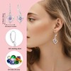 Oskani Heart Birthstone Dangle Earrings for Women, 925 Strlings Silver