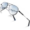 DADA-PRO Sunglasses Mens Pilot Silver