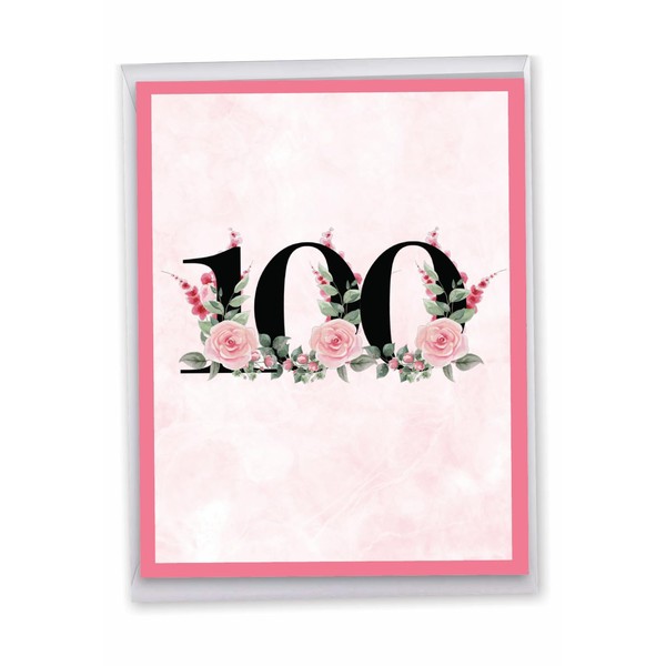 NobleWorks Jumbo 100th Milestone Birthday Greeting Card 8.5 x 11