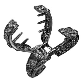 PACKOVE Rhinestone Alloy Ponytail Hair Clip for Women Shaped Jaw Claw Clip with Strong Hold for Thick Hair Stylish High Ponytail Holder Compact Fashion Accessory for Parties and Daily Use