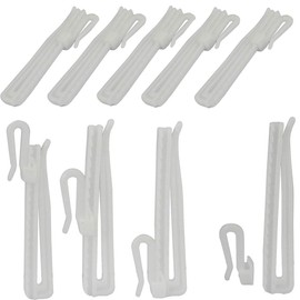 30 pcs Adjustable Curtain Hooks for Drapes Depth Pinch Pleat Locking Curtain Tape Clip Hooks Door Curtain and Shower Curtain Plastic Hooks Shower Curtain Hooks Rust Proof (70mm. 30 Pcs)