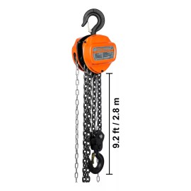 Vevor Polipasto De Cadena Triangular 3 Tonelada 2,8 Metros