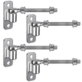 Insaga 304 Stainless Steel Heavy Duty Gate Hinges, 6'' J Bolt Gate Hinge with Dia M12, 4Pack Welded Hinge for Farm Gate, One Piece Molded Gate Hinge for Metal Gate