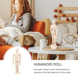 Operitacx 12 pcs 4.5Inches Wooden Manikin, Posable Drawing Mannequin Mannequin Model with Stand Jointed Mannequin for Drawing Painting