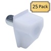 5mm Bracket Style Cabinet Shelf Support Pegs - White Plastic