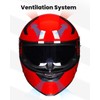 ILM Adult Motorcycle Helmet Dual Visor Flip up Modular Full