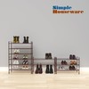 SIMPLE HOUSEWARE 3-Tier Stackable Mesh Shoe Rack, Bronze