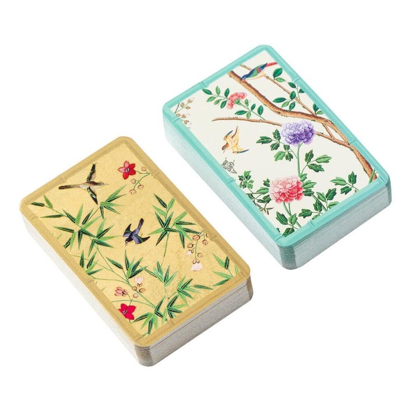 Entertaining with Caspari Double Deck of Bridge Playing Cards, Jumbo