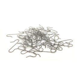 DARO DEKO Metal Ball Hanger, 3-4 cm, Quick Hanger, Pack of 50, S-Hooks, Christmas Tree Decoration, Christmas Bauble Silver