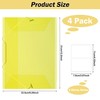 JIANTA Elasticated Folder A4, 4 Pack Plastic Folders A4 with