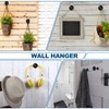 KOLAKO Curtain Tie Backs Hooks, Black Curtain Holdbacks Metal Wall