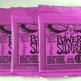 Ernie Ball 2220 Power Slinky Nickel Wound Set Electric Guitar Strings - 3 PACK