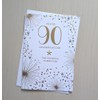 Age 90 Birthday Card - Mens Male Script 90th- Size: