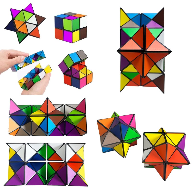 Magic Star Cube Foldable Transforming Puzzle Stress Relief Brain Training