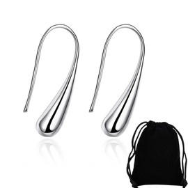 LICHUANUK Dupes Earrings, Hypoallergenic Waterdrop Earrings for Women Earrings Dupes Women's Earrings Hoop Earrings Silver Earrings Silver Earrings Silver Fashion Jewellery Earrings for Women,