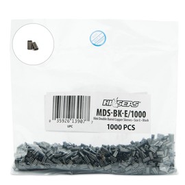 Hi-Seas - Mini Fundas de Cobre de Doble Barril, 0,8 mm de diámetro Interior, 1,6 mm de diámetro Exterior, 5,0 mm de Longitud, Negro, 1000 Unidades