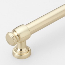 GlideRite Hardware 8-3/4 in. (224mm) Center-Center Modern Solid Steel Euro Cabinet Bar Pull, Champagne Gold - 4361