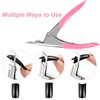 Nail Clipper, Pink Stainless Steel False Nail Clipper, Nail Trimmer