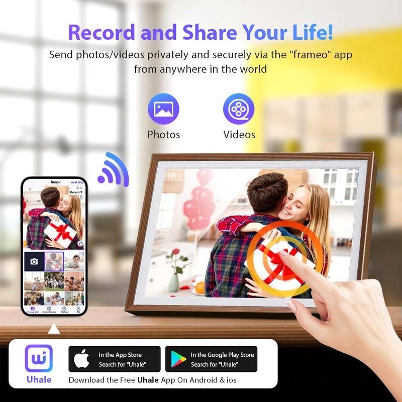 Fine Life Pro 10.1 Inch WiFi Digital Picture Frame, 1280