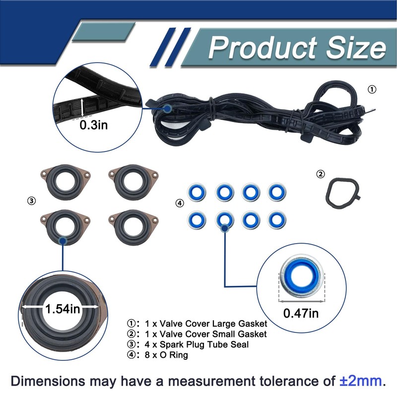 KERAIDMOTO Valve Cover Gasket Set Compatible with Accord 2013-2017